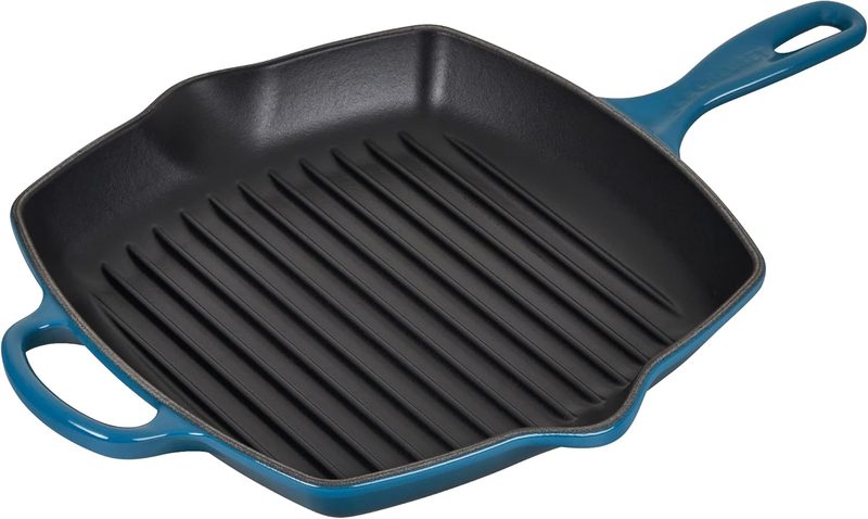 Plancha grill Le Creuset Signature de hierro fundido esmaltado azul