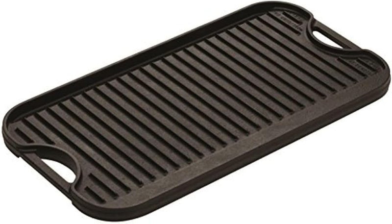 Lodge Plancha Reversible de hierro fundido (lado liso y lado estrías)